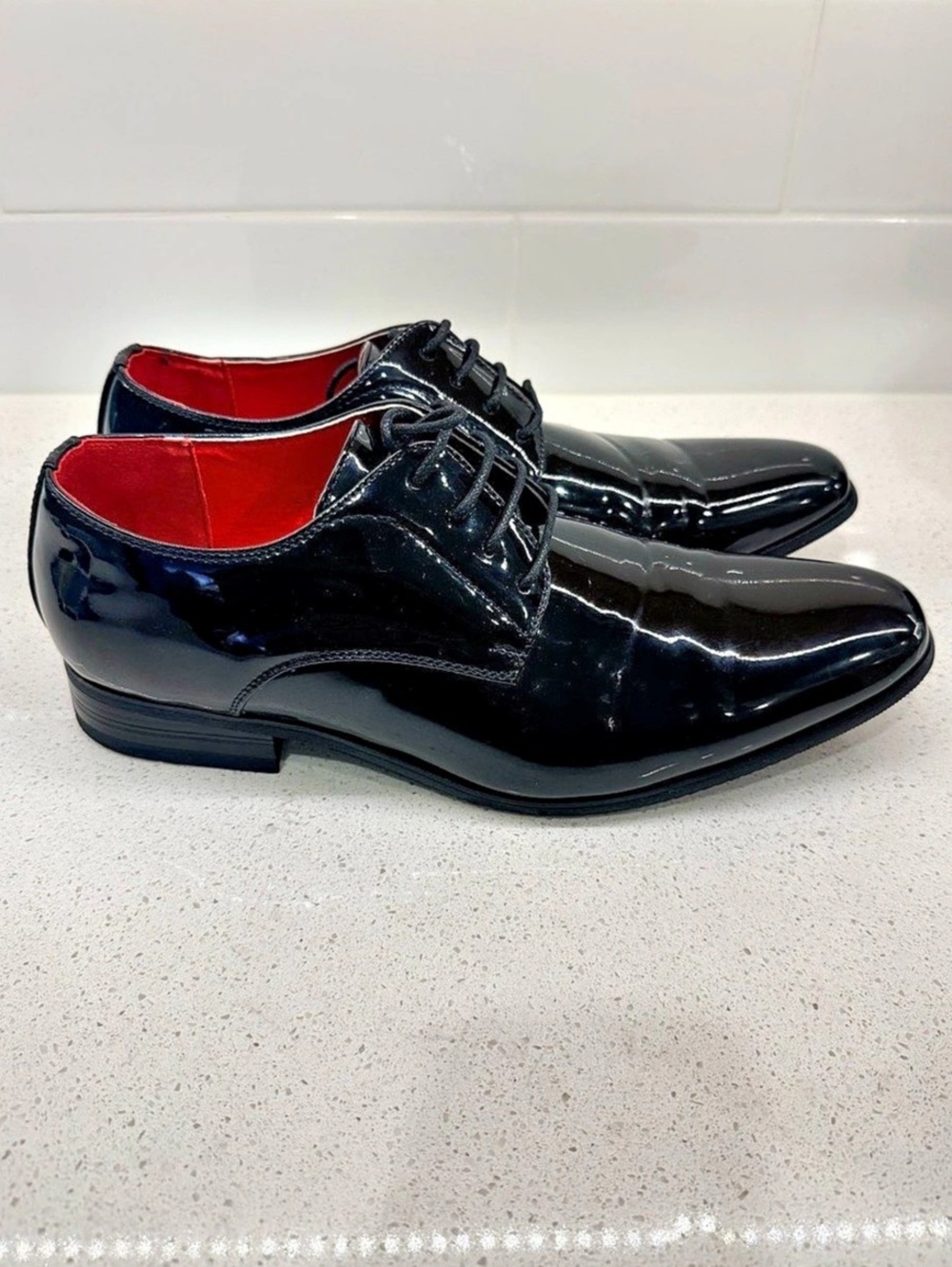 Bruno Marc Men’s Black Patent Leather Tuxedo Dress Oxfords Ceremony 6 Size 11